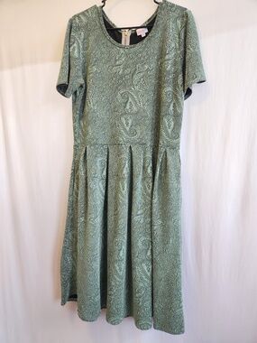 Elegant Green Paisley Dress